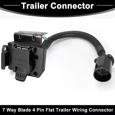 Car Side Factory Plug 7 Way Blade 4 Way Pin Flat Trailer Adapter Connector • $23.99