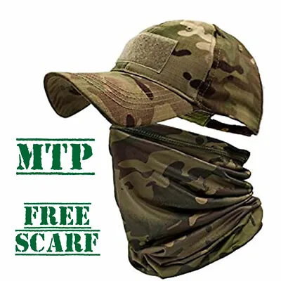 MTP Camo Baseball Cap Boonie Style Neck Gaiter Face Scarf Hunting Fishing Hiking • £7.99