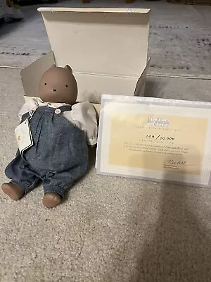 Vintage Michel & Co Ceramic Doll  Love You Chocolate Bear  Boy Doll • $15