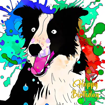 Funny Cartoon Dog Art Blank Birthday Christmas Greeting Card - ALL BREEDS • £3.25