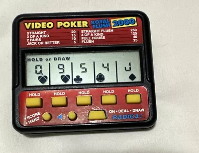 Radica Pocket VIDEO POKER 410 Vintage Electronic Handheld Royal Flush 2000 (AB2) • $13