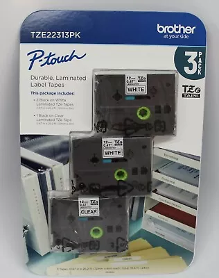Brother P-Touch TZE22313PK Laminated Tape For Brother Label Makers -3 Pack • $15.49