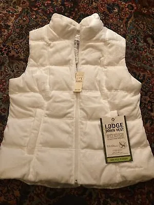 Womens Eddie Bauer Lodge Goose Down Vest 550 Fill Size L New - Soft - 20” Chest • $5.99