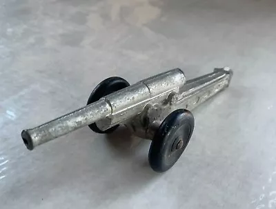 Vintage UNMARKED 8  Pot Metal Cannon Toy With Plastic Wheels VG 4.0 • $10.25