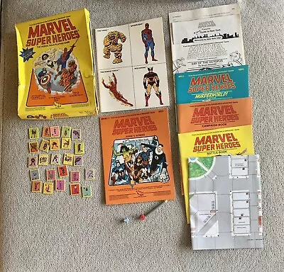 Vintage 1984 Marvel Super Heroes The Heroic Role Playing Game RPG Plus Extras • $64.99