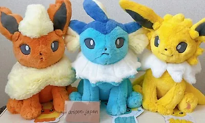 Pokemon Center Vaporeon Jolteon Flareon Comfy Friends Plush Set Of 3 New • $349.80