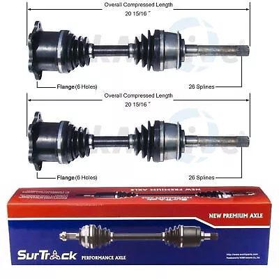 SurTrack Pair Set Of 2 Front CV Axle Shafts For Toyota 4Runner Pickup 4WD 86-95 • $139.95