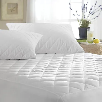 £3.99 • Buy Extra Deep Quilted Mattress Bed Protector Fitted Sheet Cover Double King Size