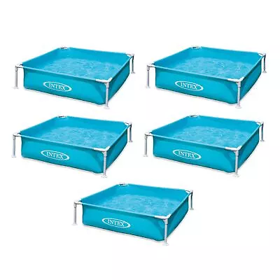 Intex Mini Frame Kiddie 4ft X 4ft X 12in Beginner Frame Swimming Pool (5 Pack) • $133.07