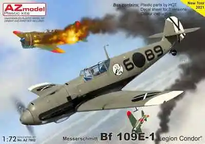 1/72 WW2 Fighter : Messerschmitt Bf-109E-1  Condor  [Germany] #7802 : AZ MODELS • $16.05