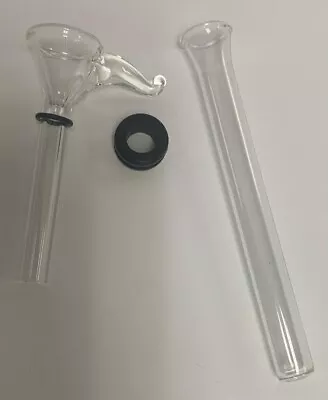 3  Glass Pull Bowl & 4.75  Glass Down Stem Waterpipe Replacement Parts • $18.95