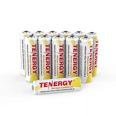 12PCS Tenergy AA 1000mAh NiCd Rechargeable Batteries Cells AA NiCad • $10.34