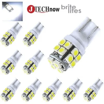 Jtech 10x T10 20-SMD LED Bulb Super Bright White Interior Light 194 168 2825 W5W • $8.99