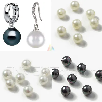 2x 6x Half Drilled Round Sea Shell MAJORICA Pearls 8mm Earring Pendant 233 • £3.87