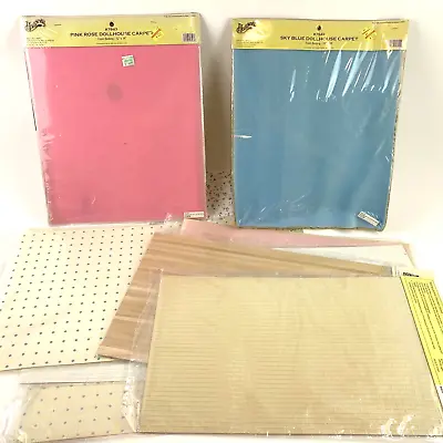 Lot Miniature Dollhouse Wall Floor Covering Faux Tile Sheet Flooring Carpet Pink • $59.99