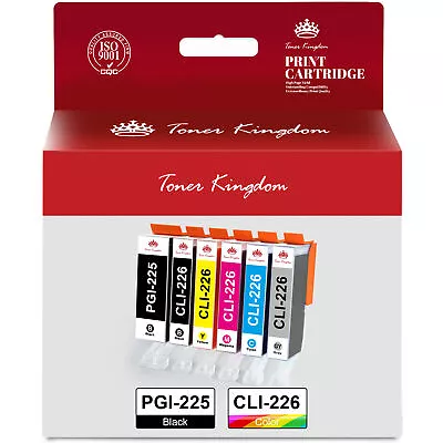 6-Pack PGI-225 CLI-226 Ink Cartridge For Canon PIXMA MG6220 MG6120 MG8120 • $7.95