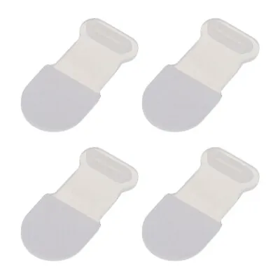 4pcs Anti-Lost Anti Dust Plug Micro USB Port Dust Covers Caps For Phone Clear • £5.35