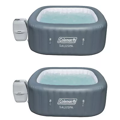 Coleman SaluSpa 4 Person Portable Inflatable AirJet Spa Hot Tub Gray (2 Pack) • $1175.98