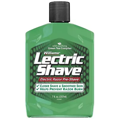 Williams Lectric Shave Electric Razor Pre-Shave 7 Ounce/ 2 DAY FREE SHIPPING • $9.99