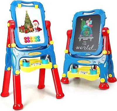 £44.99 • Buy Art Easel For Kids Adjustable Stand With A Double Sided Chalkboard & Whiteboard