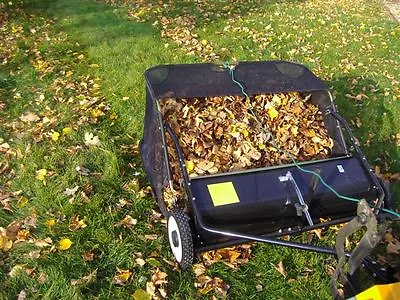 TOW BEHIND 1.2m/48  LEAF COLLECTOR LAWN SWEEPER LEAF COLLECTING SWEEPER   ATV • £284