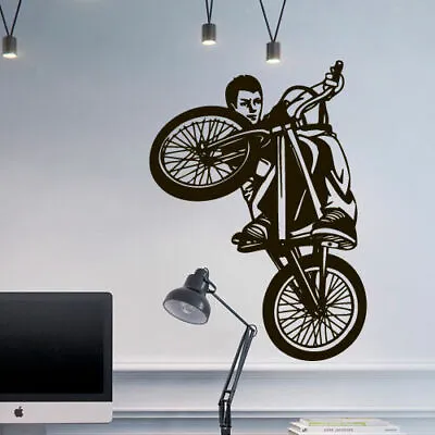 $28.99 • Buy Wall Decal BMX Rider Sticker Bike Bicycle X Games Racing Cycle Jump Teen M1650