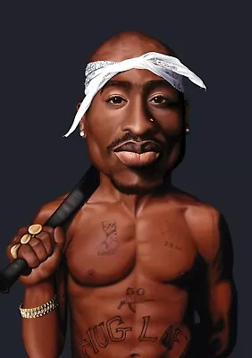 New Tupac Shakur 2Pac Music Wall Art Poster OR Canvas Size A4 To A1 • $8.50