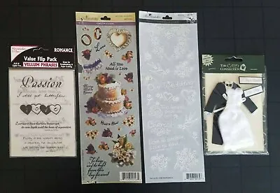 Wedding Scrapbook Stickers & Decorative Elements [LOT Of 4] *NEW* • $5