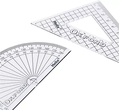 Maths Set Geometry Kit Mathematical Instruments School University Lessons 4 Pcs • £2.55