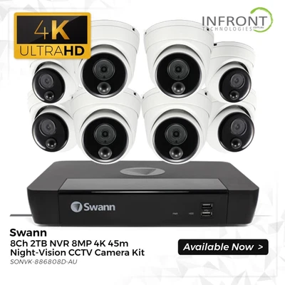 $1498.80 • Buy 8 Camera 8 Channel 4K Ultra HD NVR Security System