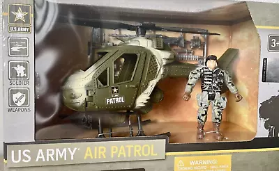 U.S. Army Air Patrol Helicopter Vehicle & Figure Playset MIB  • $12.99