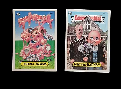 GPK Garbage Pail Kids Card Sticker Bubbly Babs 353b & Barnyard Barney 413a • $13.70