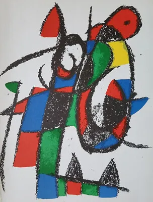 Joan Miro Original Stone Lithograph II (2) Mourlot 1975 Limited Ed. Rare • $220