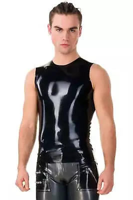 Trent Latex Rubber Tank Top Black. (Listing Ends 4 June 2024) • £65.47