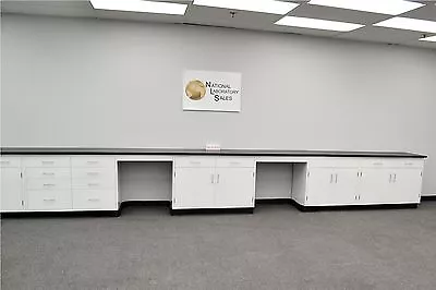 24 Ft Fisher American Laboratory Base Cabinet Group / Desk Area / E1-094 • $9360