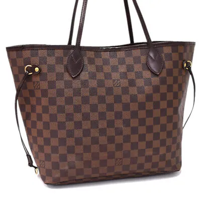 Auth LOUIS VUITTON Damier Ebene Neverfull MM N51105 LV Tote Bag Canvas S4f4 • $1100.70