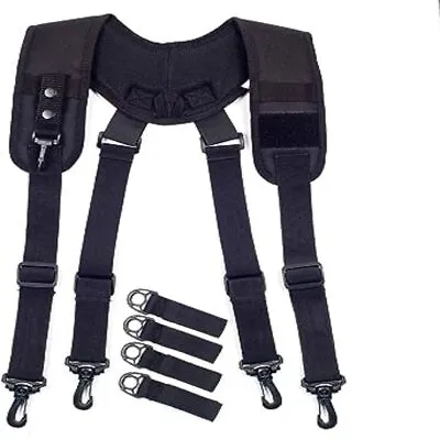 Men's Heavy Duty Tool Belt Suspenders Adjustable Harness With Loop Clips • $31.70
