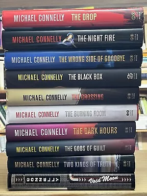 Michael Connelly 10 Book Lot Hardcover Bosch Series The Drop Crossing Night Fire • $44.44