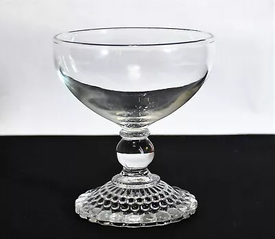 Anchor Hocking Glass Bubble Foot Clear Champagne Sherbet • $3.50