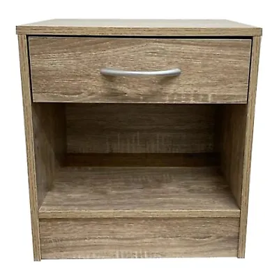 Bedside Table Drawer Cabinet Side End Nightstand Storage Home Bedroom Furniture • £27.95