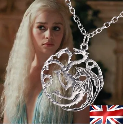 Game Of Thrones Song Of Ice And Fire Targaryen Dragon  Khalessi Sigil Necklace • £3.65