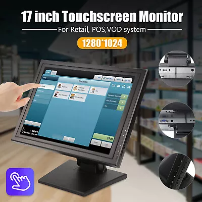 17  Touchscreen POS / Retail Monitor LCD USB W/ VGA Point Of Sale (POS) Kioskhuo • $133.95