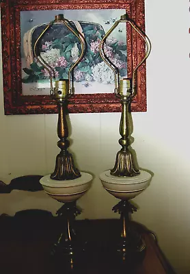 Vintage Pair Mid Century  Modern Table Lamps Hollywood Regency • $40