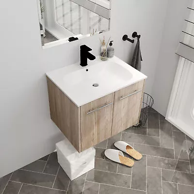 24 Wall Mounted Bathroom Vanity W/sinkOne-piece Bathroom Vanity For Modern • $255.30
