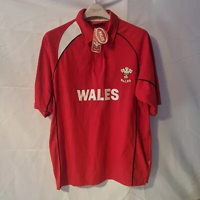 Wales Short Sleeve Jersey Rugby Shirt WRU Welsh Mens XXL • £20