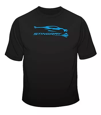 Corvette Stingray C8 T-Shirt (Rapid Blue) • $24