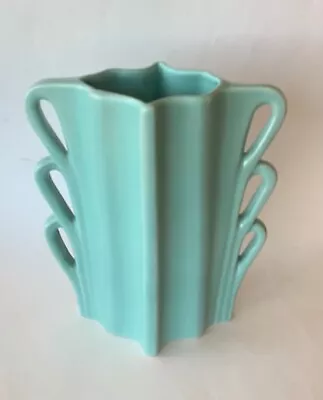 Art Deco Pottery Vase 8  Tall • $29