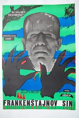 Son Of Frankenstein Boris Karloff Bela Lugosi 1960’s Rare Exyu Movie Poster • $251.24