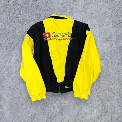 Vintage 1980's Yellow Mopar Windbreaker Size Medium M Mopar Performance Jacket • $40