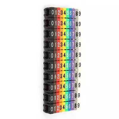 Digital Number Tube Wire Number Label Tube Cable Marker Colorful❀ • £11.33